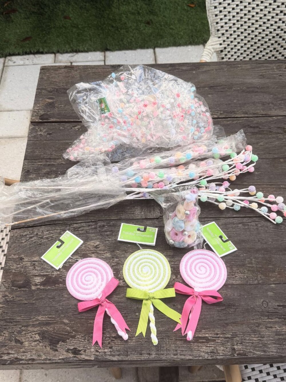 Lot Gumdrop Candy Lollipop Christmas Tree Ornaments Kurt Adler Garland Vintage